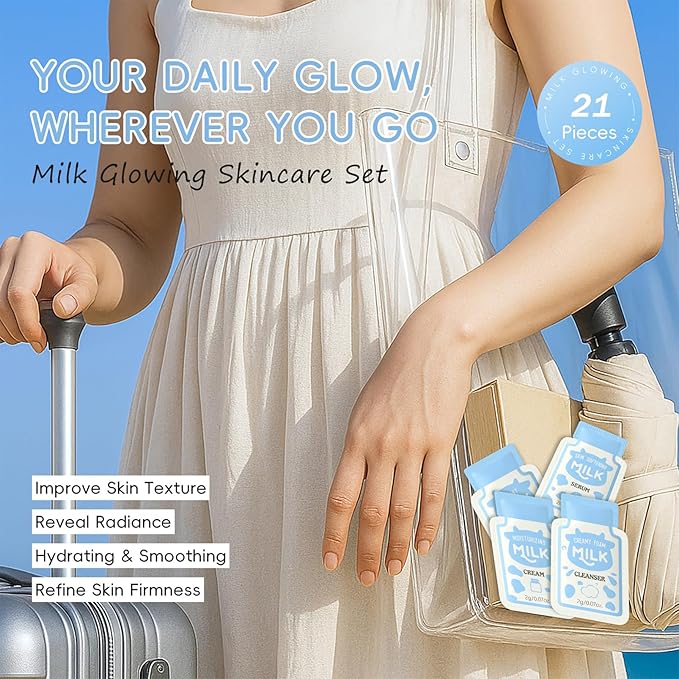 Milk Skincare Set, Smooth Skin, Hydration (21 PCS)