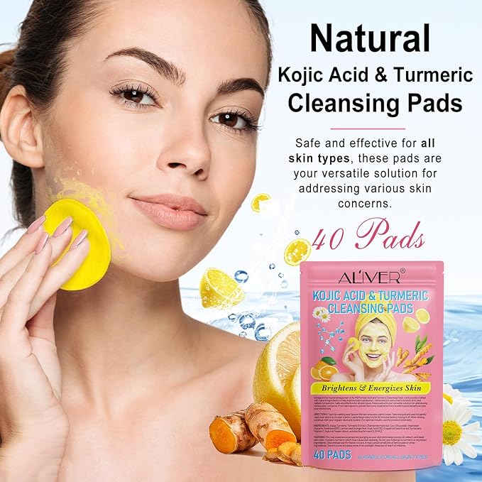 Turmeric kojic acid cleansing pads