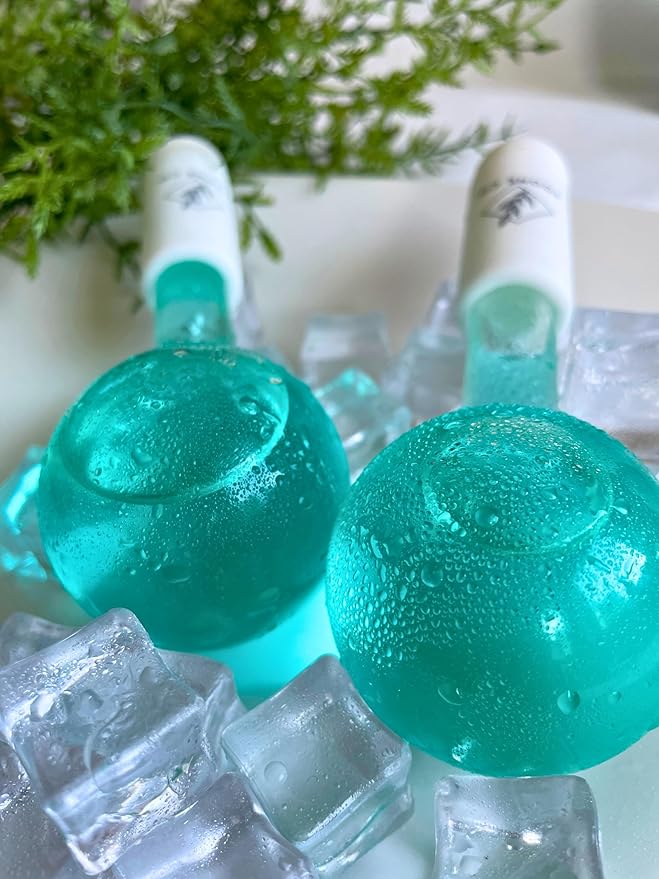Ice Globes for Face - 2 Pack Cryo Globes for Face, Neck, & Eyes - Skin Care Tools for Dark Circles, Wrinkles, & Collagen Production - Facial Globes for Daily Beauty Routines