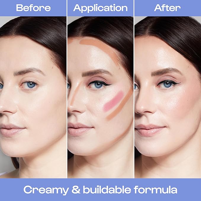 Alleyoop Stack The Odds - Stackable Makeup Palette - Cream Blush, Contour, Bronzer & Highlighter Blendable Cream Make up Palette - Natural, Glowy Finish - Makeup Stacks for Travel, Sassy Pants