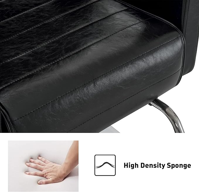 BarberPub Barber Chair for Barbershop,Reclining Salon Chair for Hair Stylist 9180 (Black)