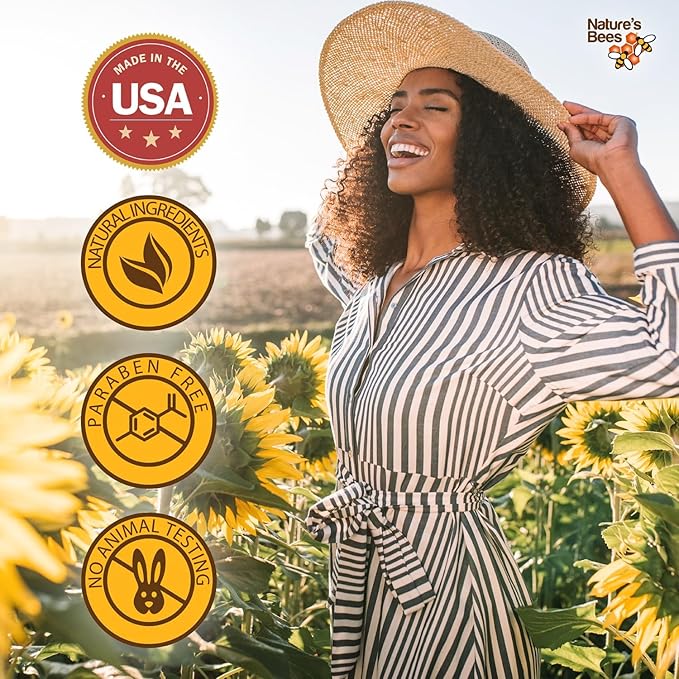 Nature's Bees - DIY Bulk Lip Balm Kit, Natural Cherry Flavor - 48 Blank Lip Balm Tubes w/ 60 Labels - Easy to Use - Customizable Templates - Beeswax, Cocoa Butter, Coconut Oil, Aloe - .15 oz (4.2g)