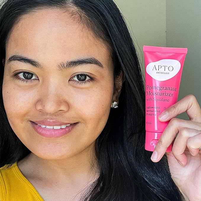 Pomegranate Moisturizer w/Squalane: Daily Lightweight Antioxidant-Rich Facial Lotion for Skin that's Radiant, Soft & Plump, 2 oz