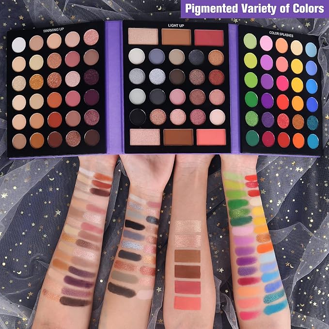 UCANBE Eyeshadow Palette with 15Pcs Brushes Makeup Set,