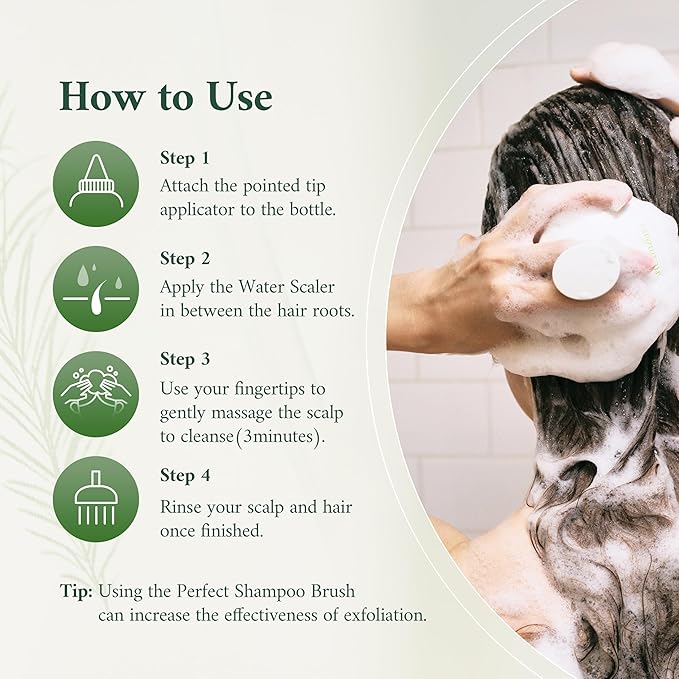 STEAMBASE Tea Tree Scalp Water Scaler | Exfoliator for Itchy Dry Flaky Scalp, Buildup Remover, Treatment for Excess Sebum Oily Greasy Hair | Korean Hair Care Products, Refill 16.9 fl oz
