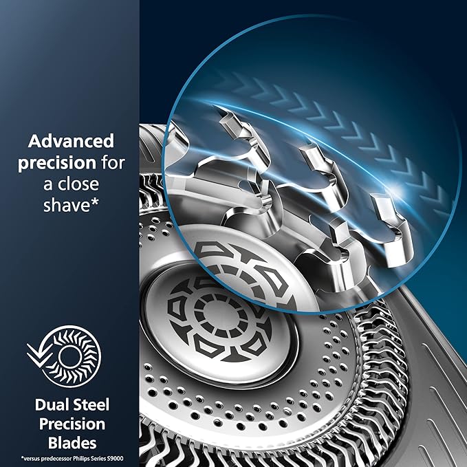 Philips Norelco Genuine SH91/52 Replacement Shaving Heads Compatible with Norelco Shaver Series S9000 and 9000 Prestige, Latest Version for Refreshed SH90/70, SH98/70, and SH98/80