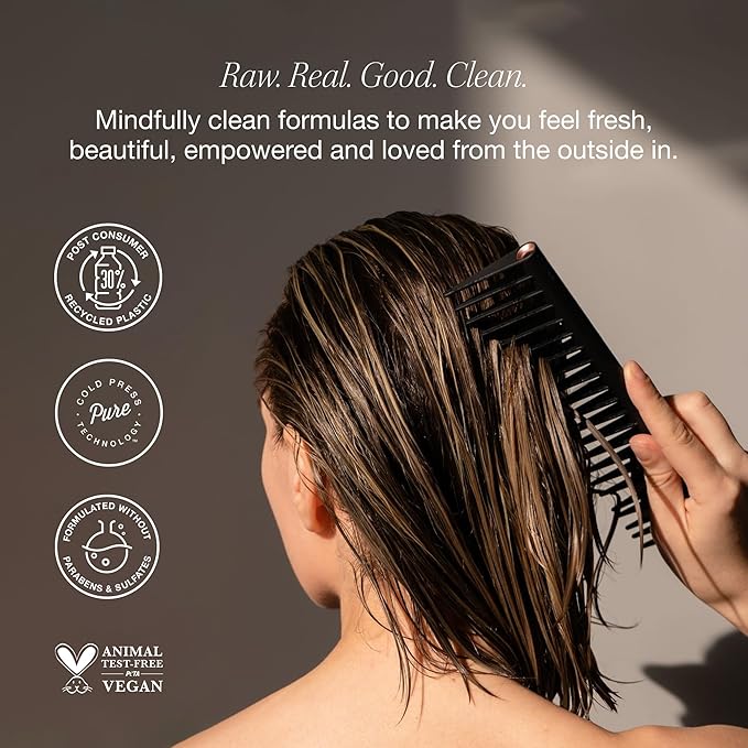 Raw Sugar Dry Scalp Treatment & Hair Care Bundle (5 Products) Intensive Ritual At Home Spa Kit, Shampoo, Conditioner, Scalp Scrub, Hair Mask & Massager, Formulated without Sulfates & Parabens