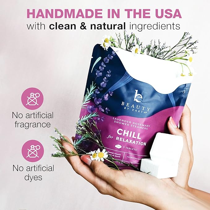 Shower Steamers Aromatherapy - USA Made with Natural Ingredients & Lavender Oil, Mothers Day Gifts, Large Shower Bombs for Stress Relief, Relaxing Spa Gifts for Women & Men, Luxury Gifts for Mom
