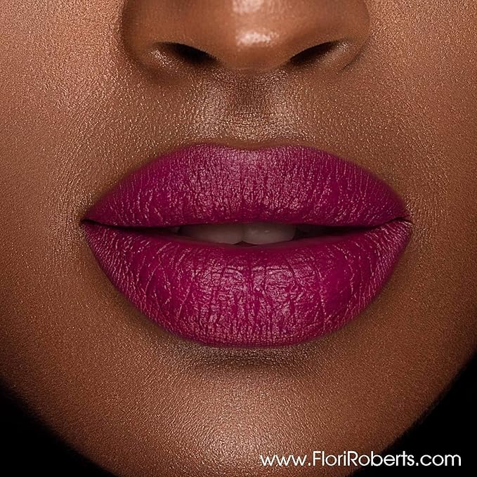 Flori Roberts Luxury Lipstick, Vibrant Lip Makeup for Women of Color or Deeper Skin Tones, Demi-Matte Texture, Hydrates and Conditions Lips