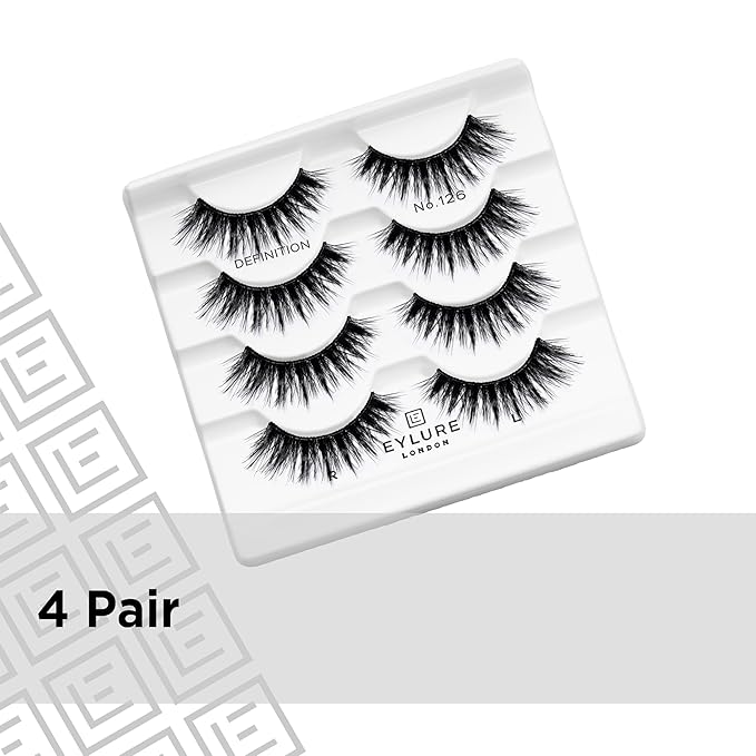 Eylure Dramatic Definition No. 126 Eyelashes Multipack, 4 Pairs