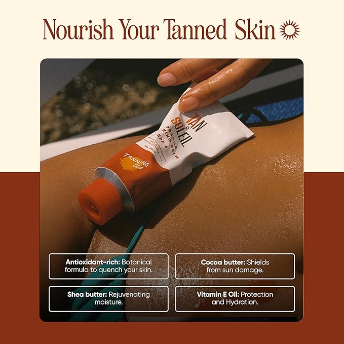 Tanning Club - Tan De Soleil Orange Gel - SPF 6 Sun Tanning Lotion - Botanical Formula for Sun-Kissed Glow - 100ml