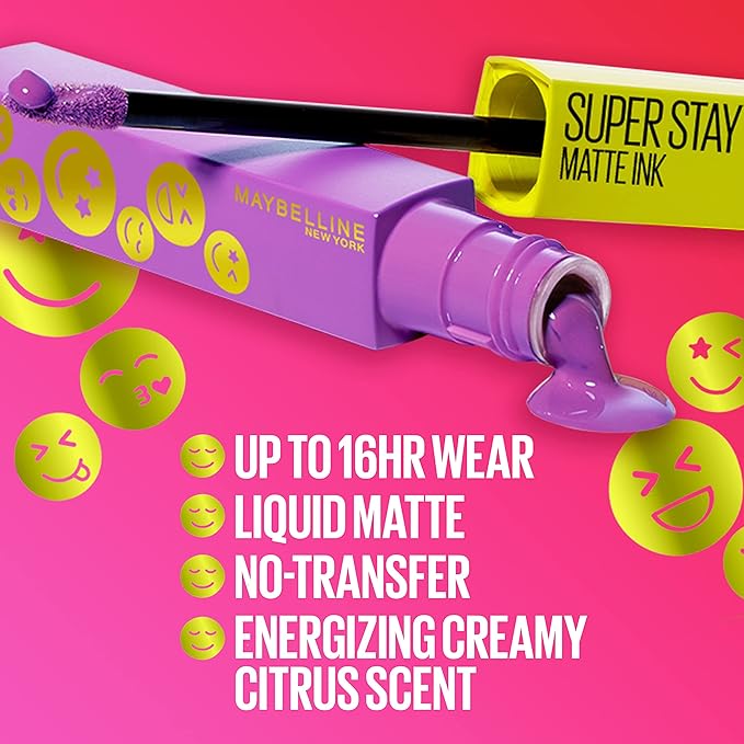 Maybelline Super Stay Matte Ink Liquid Lip Color, Moodmakers Lipstick Collection, Long Lasting, Transfer Proof Lip Makeup, Harmonizer, Red Brown, 1 Count