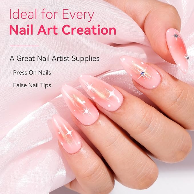 Makartt Nail Glue for Press On Nails: Solid Nail Gel No Lamp Needed Soft Acrylic Gel Nail Tips Fake Nails, Easy to Control Hema-Free Nail Glue Gels for Nail Art DIY Home Manicure 10ml (10ml*2)