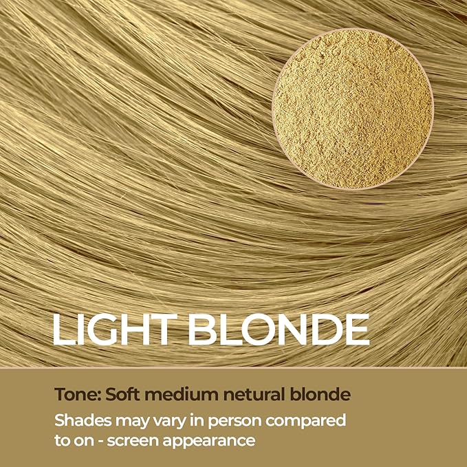 Keratin Hair Fibers for Men & Women - Fill In Fine or Thinning Hair, Instantly Thicker, Fuller Looking Hair (Light Blonde 30g)