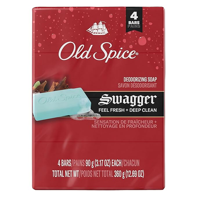 Old Spice Bar Soap for Men, Extra Clean, 360 G, 4 Bars