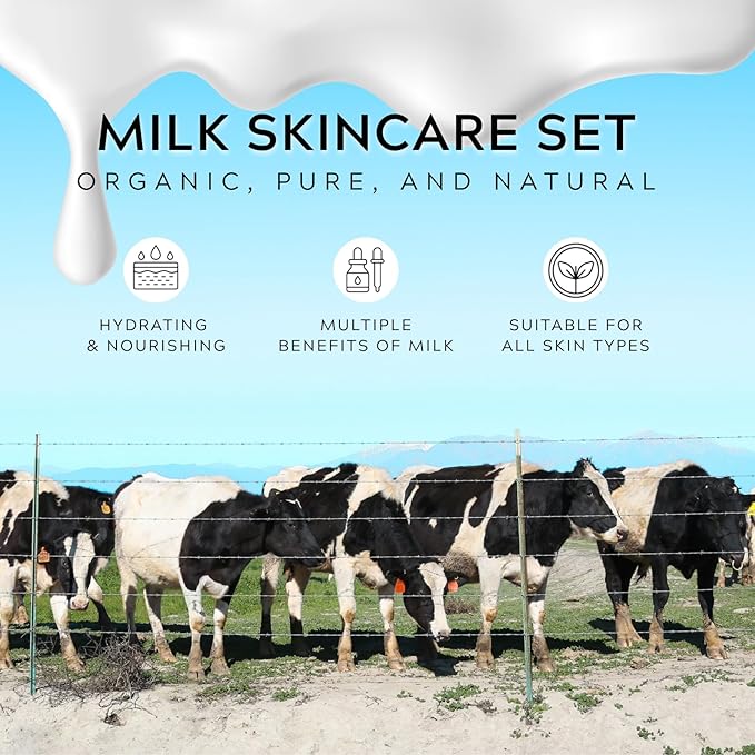 13Pcs Milk Skin Care for Kids - Milk Skincare for Teens 10-12 Cleaning & Hydrating & Nourish Skin, Kids Skin Care Set for Girls Ages 8-12 Ideal for Beginners - Beauty Gift Set for Women/Girls