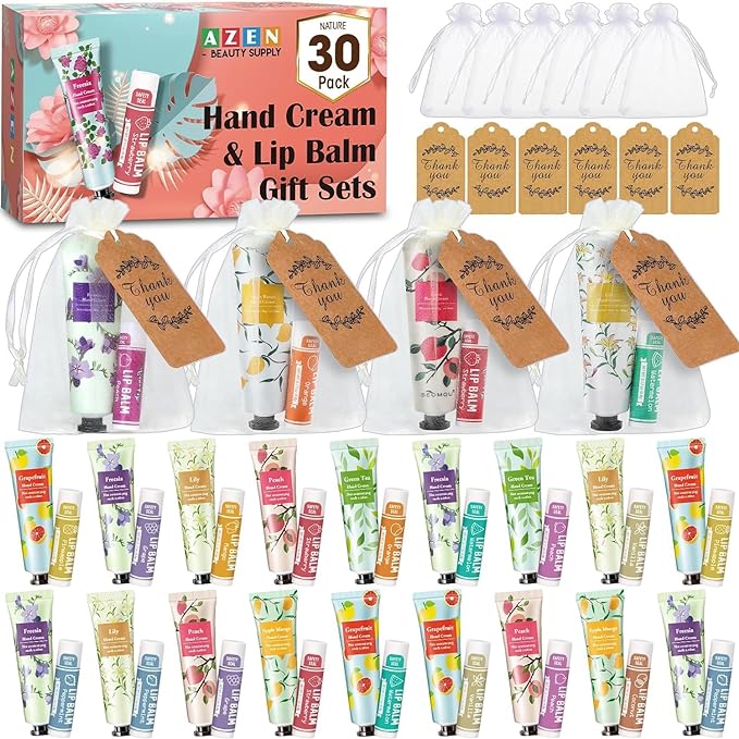 AZEN 30 Sets Hand Cream Bulk Gifts