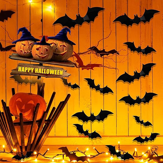 Halloween 3D Bats Decorations Halloween Bats