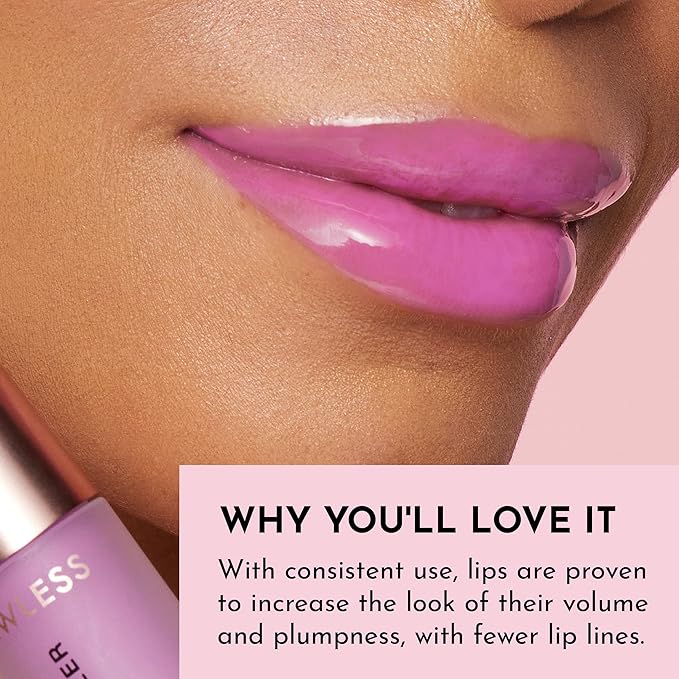 Lawless Women's Forget The Filler Lip Plumper Line Gloss, Violet Bloom, Purple, 0.11 Fl Oz (Pack of 1)