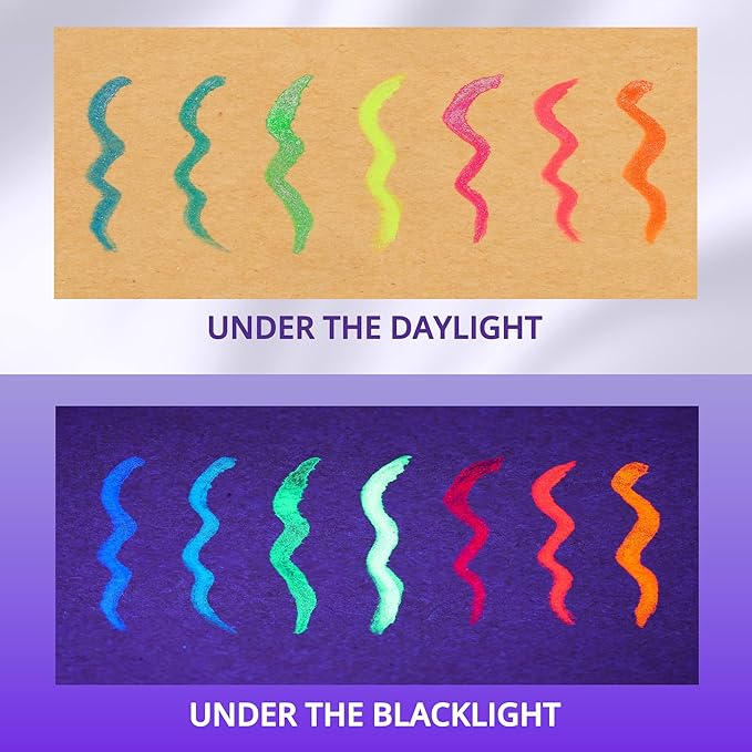 Metallic Neon Liquid Eyeliner, Glitter Neon Colored Eyeliners Pen, High Pigmented, Waterproof Smudge-Proof and Long-Lasting Metallic Eye Makeup for Halloween Christmas,Shimmer Turquoise