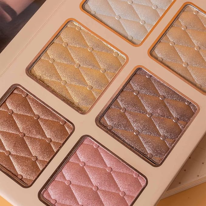 Makeup Palette,Eyeshadow & Highlighter & Blush & Contouring,4-Layer Book-Style Foldable Makeup Palette Set,Matte Glitter Metallic Shimmer, Highly Pigmented Long Lasting Make Up Pallet(43 Colors)