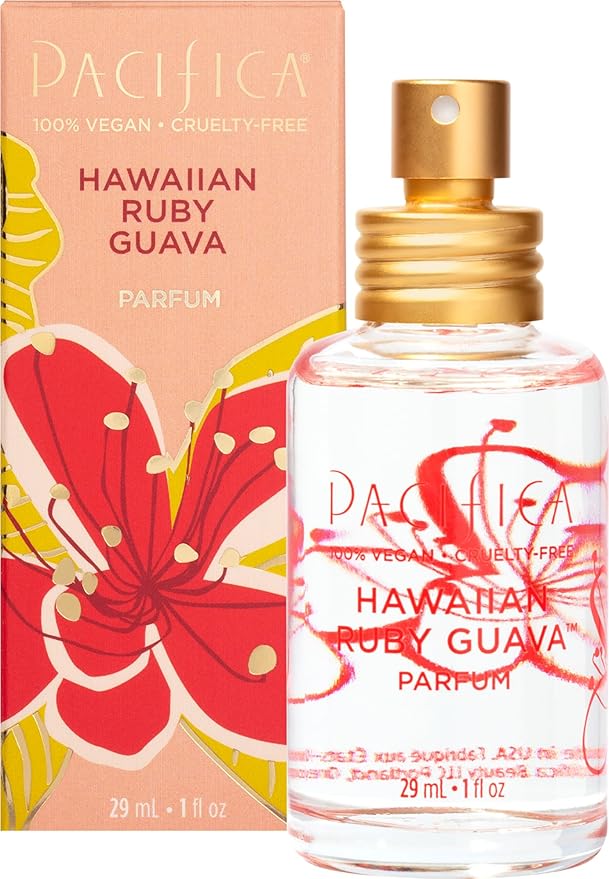 Pacifica Hawaiian Ruby Guava Spray Perfume - Vegan, Cruelty-Free Personal Fragrance with Essential Oils