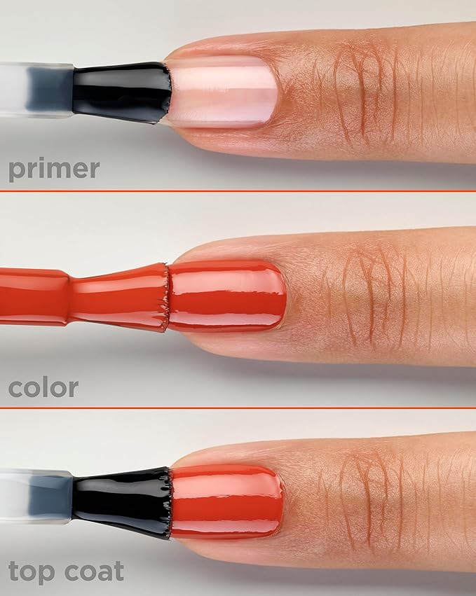 Sally Hansen Miracle Gel Nail Polish Shiny Top Coat Miracle Gel Color Grip Primer, 0.5 fl oz