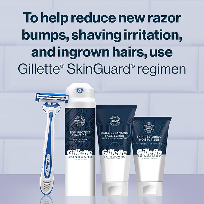 Gillette SkinGuard Razors for Men, Gillette Razor, 4 Count