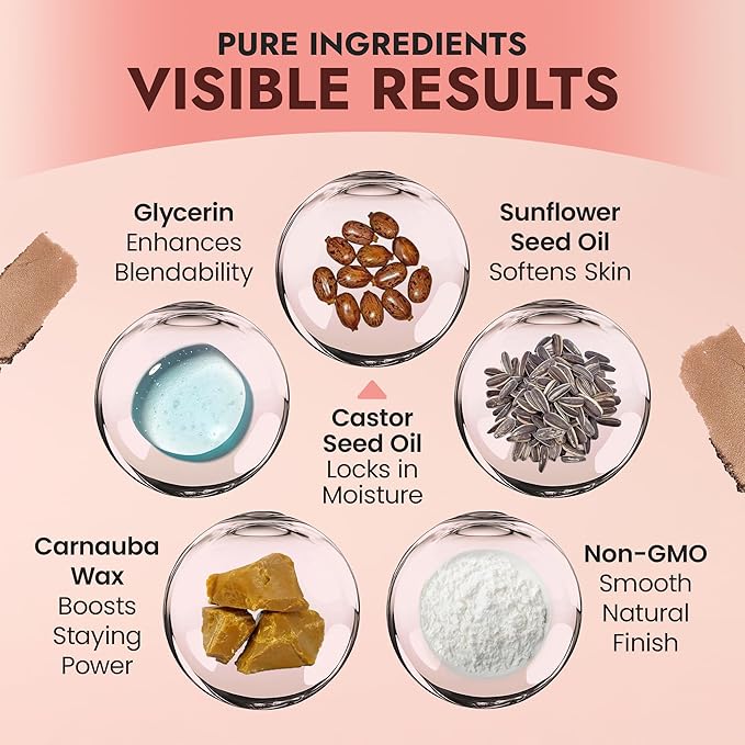 Organic Blush Tube, Amaretto - 100% Natural Vegan Cream Blush Sticks, Multi-Use Bronzer, & Highlighter for Lips, Cheeks & Eyes, Buildable Shimmer, Gluten-Free, Paraben-Free, Made in USA