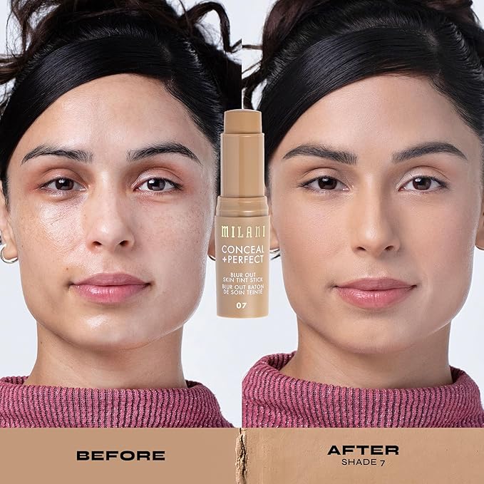Milani Conceal + Perfect - Skin Tint Stick, Blur Out Tinted Moisturizer Makeup, Shade 07