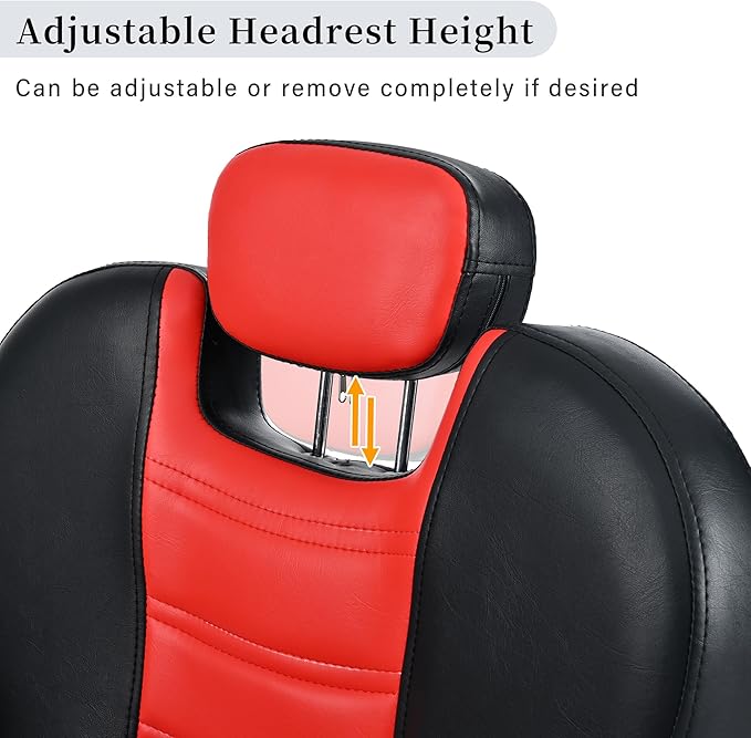 Hair Salon Chair, Styling Reclining Barber Chair,102°-140° Reclining Barber Chairs for Barbershop, Heavy Duty Hydraulic Pump 360° Swivel Salon Chair for Hair Stylist