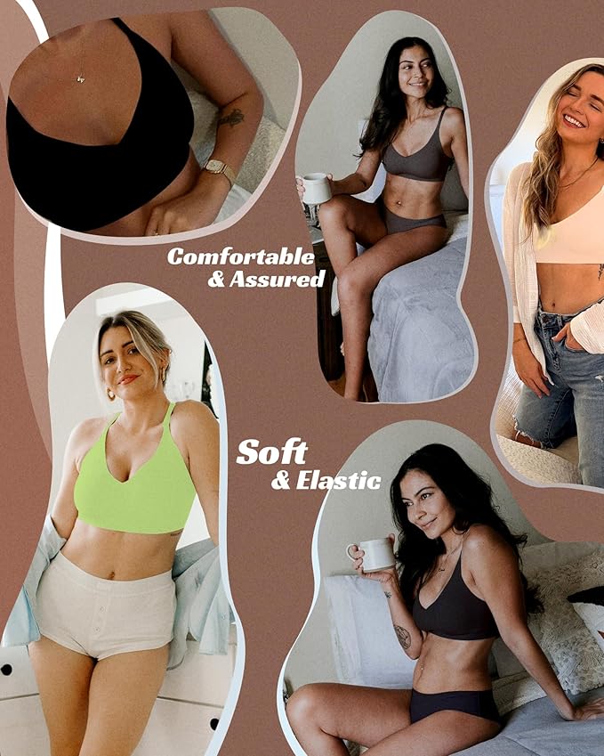 HORISUN Comfortable Seamless Full Coverage Bra for Women Wireless Bras with Soft Support Regular and Plus Size