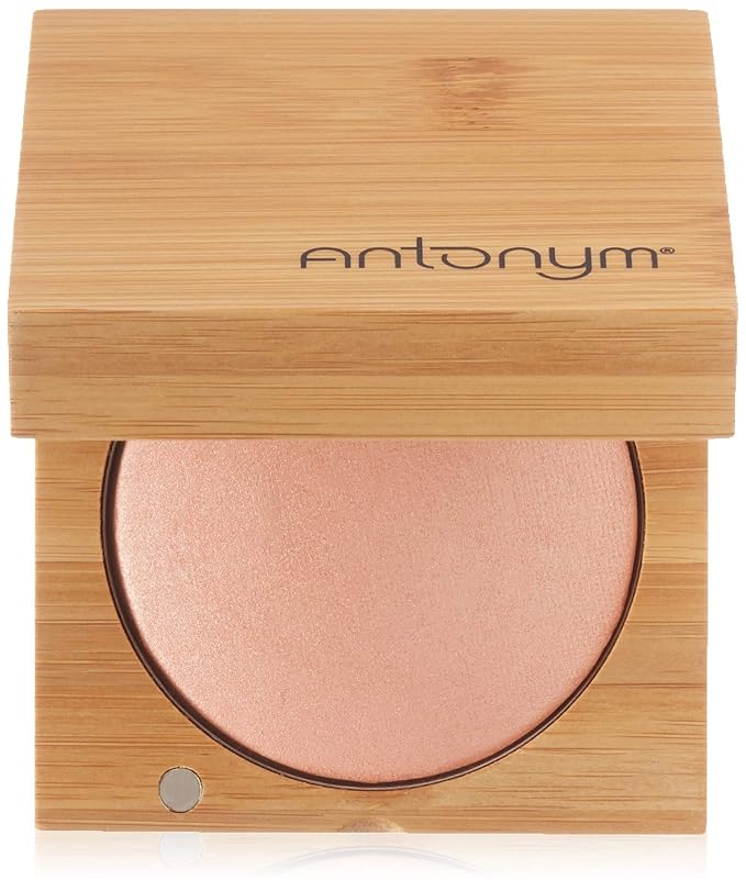 Antonym Cosmetics Baked Blush for Cheeks Face Powder Makeup Wrinkle Defying Minimize Fine Lines Pores Mattifying Highlighting Tan Contour (Crush)