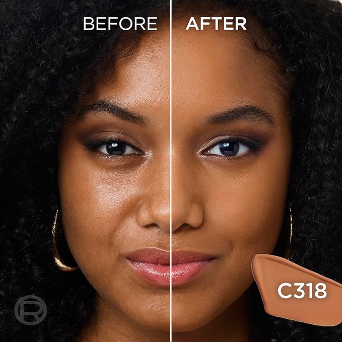 L'Oreal Paris Infallible Skin Ink 2-in-1 Foundation Concealer Hybrid Face Makeup, up to 48HR Transfer-Resistant with Buildable Light to Full Coverage, 318 Tan Cool