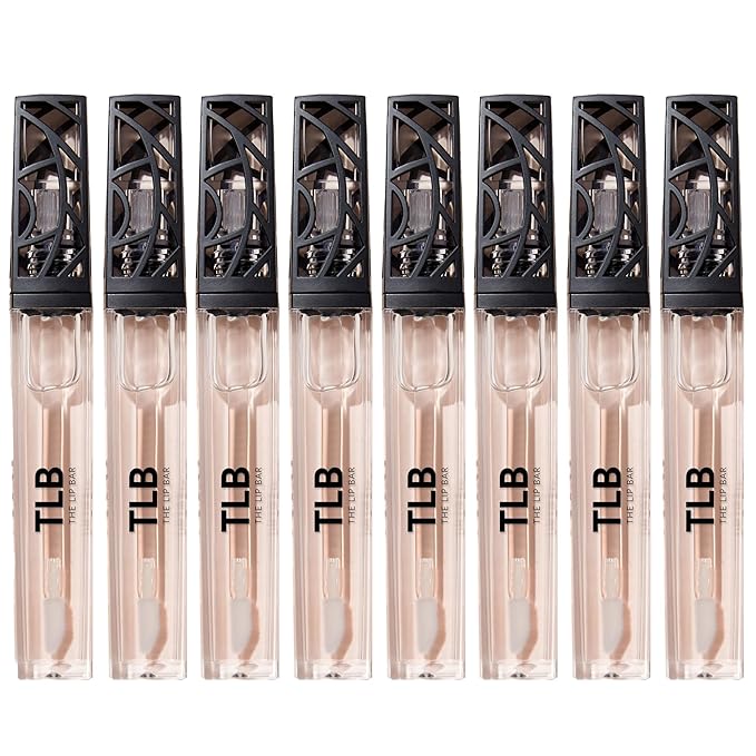 The Lip Bar - Lip Gloss, Minimalist (Clear) 8-Pack - Gloss Up Sheer Finish - Smooth, Not Sticky Formula - Moisturizing Coconut Oil, Olive Oil, Argan Oil & Vitamin E - Vegan & Cruelty Free - .30 fl oz