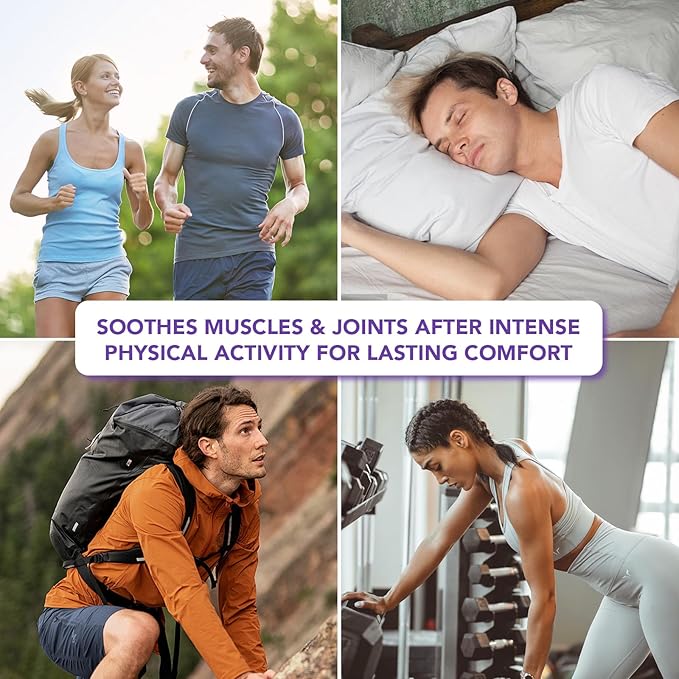 2 Pack Joint Massage Purple Gel, Soothing Massage Cream for Joint Activities, Muscle, Knees, Lumbar, Neck, Back, Hands/Feet, Light-Weight & Easliy Spread for Post-Workout, Long-time Sitting|3.53Oz