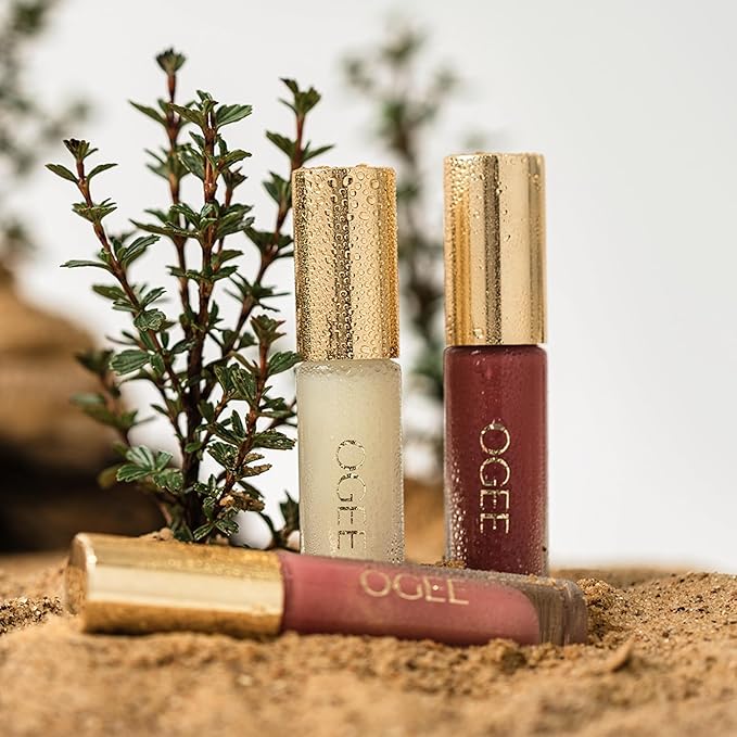 Ogee Beyond Clean Lip Gloss - Certified Organic Lip Gloss for Women - Effortlessly Plump, Hydrate & Add High-Shine Color, Poppy - Peachy Pink Shimmer