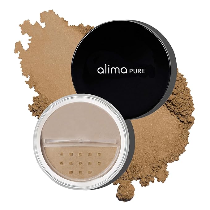 Alima Pure Matte Foundation Loose Mineral Powder Foundation Makeup, Loose Powder Makeup Oil Free Talc Free Powder, Natural Makeup Mineral Foundation Full Coverage Natural Foundation Powder .16 oz/4.5g