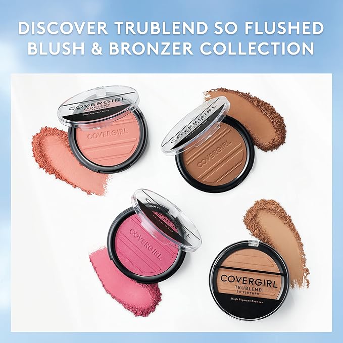 COVERGIRL Trueblend so Flushed High Pigment Blush & Bronzer, 345 - Hot & Frenzy, 0.33 Oz
