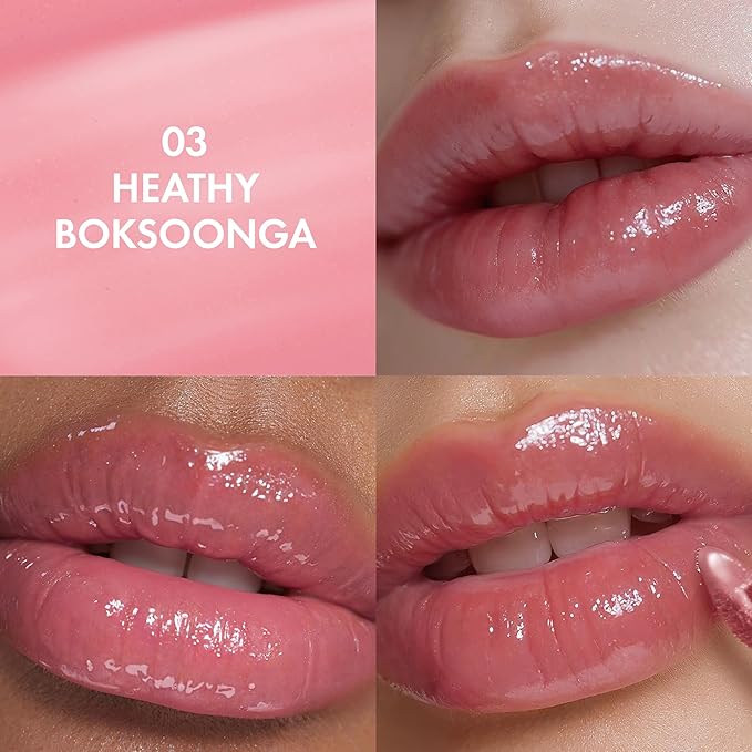 Amuse SEOUL Daisy Flower Dew Tint 03 HEALTHY BOKSOONGA | 35% High-moisture Water Tint, Long-lasting, Moisturizing, No Peel Off, Lip Treatment, Non Sticky, Korean Lip Tint for Dry Lips