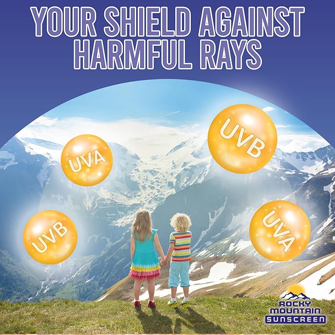 KIDS Rocky Mountain Sunscreen SPF 50 Gallon Sunscreen Lotion | Broad Spectrum UVA/UVB Protection | Hawaii 104 Reef Act Compliant (Oxybenzone & Octinoxate Free) | Water Resistant 80 Min. | (128 Fl Oz)
