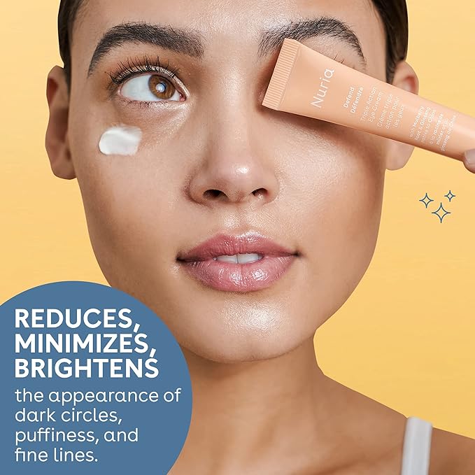 Nuria - Defend Triple Action Eye Cream for Dark Circles, Puffiness and Fine Lines, Nourishing Under Eye Cream with Ginseng and Mulberry Root, 15mL/0.5 fl oz