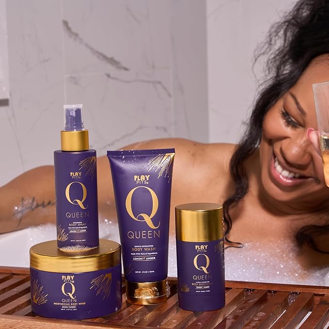 PLAY PITS - Queen Collection Gift Set - Natural Ingredients - Cruelty Free - Made in the USA - 4 Piece Set