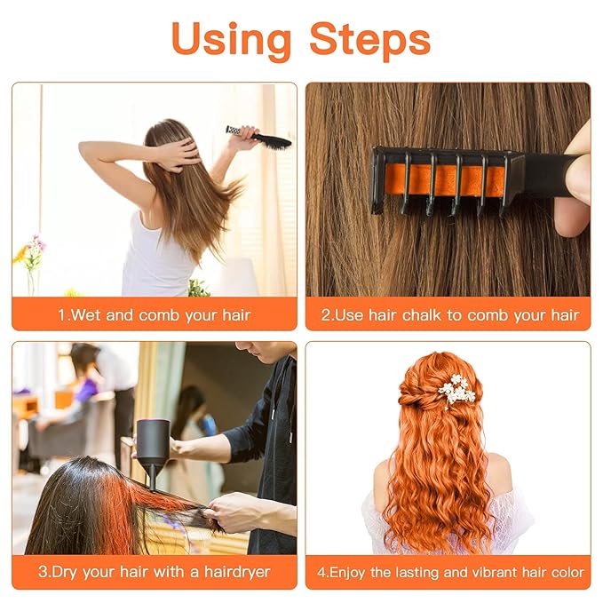 New Hair Chalk Comb Temporary