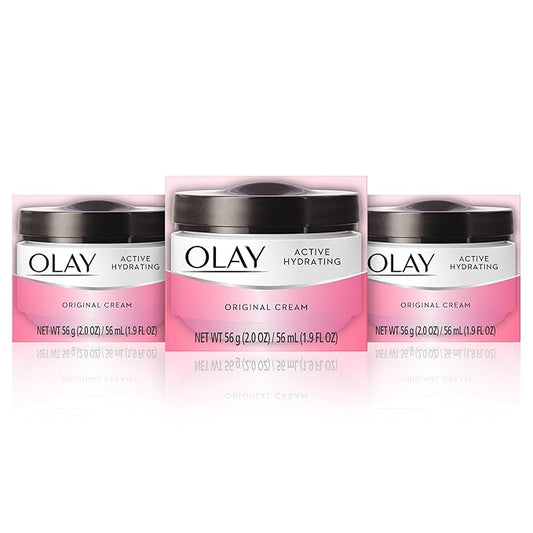 Olay Active Hydrating Cream Face Moisturizer, 2 Oz, Pack of 3