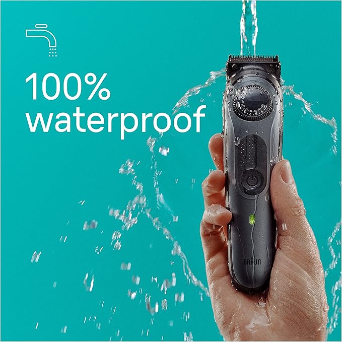 Braun All-in-One Style Kit Series 5 5470, 9-in-1 Trimmer for Men w/Beard Trimmer, Body Trimmer for Manscaping, Gillette Fusion5 ProGlide Razor, 40 Length Settings, Rechargeable Battery, Cordless