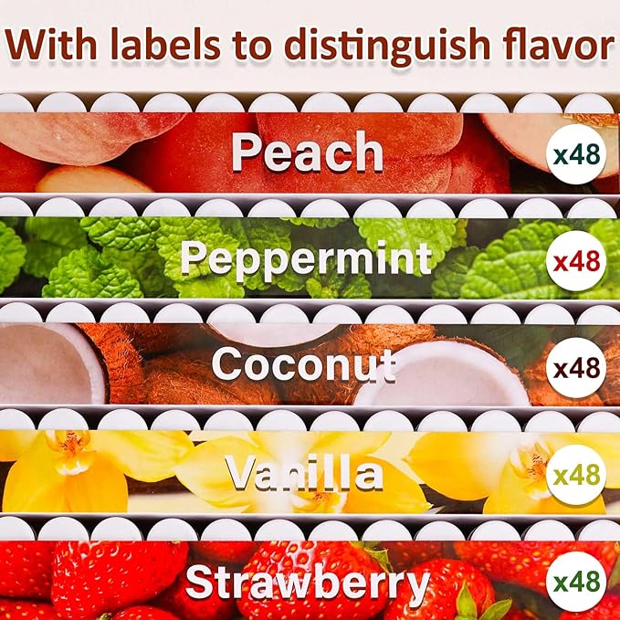 240 Pack Lip Balm Unlabeled, Natural Lip Balm Bulk Blank Tube, Personalized Lip Balms for Party Favors Adults and Bridal Shower Favors or Baby Shower Gifts-5 Flavors