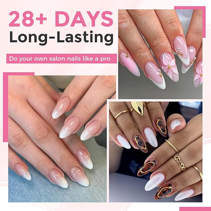 Almond Nail Tips, 504PCS Pre Etched Half Cover Fake Nails Tips, 12 Sizes Medium Almond Shape Clear Soft Natural Acrylic Press On Gel Nail Extensions DIY Salon