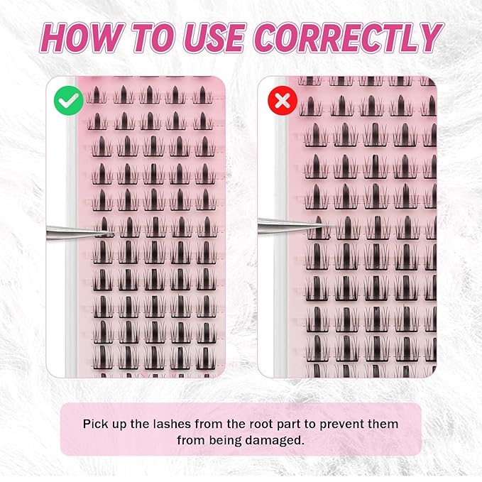 FADLASH 3D Printing Lash Clusters - Wispy Fluffy Eyelash With Natural Curl, Comfortable and Lightweight - DIY Reusable Cluster Eyelash Extensions at Home Mix 10-16mm