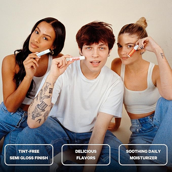 Wellness Jumbo Lip Balm - Originals Pack Variety Flavored Balm (Wild Cherry, Juicy Watermelon, and Frosted Mint) - 3 Pack